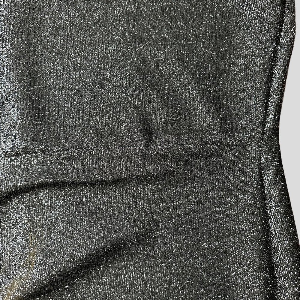 Womens Pencil Dress Glitter Black Size XL Knee Length Stretch Strappy Sleeve - Picture 14 of 16